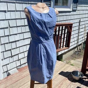 Backless Lined Spring/Summer Sleeveless Dress Size Large - Pockets - Zip Back